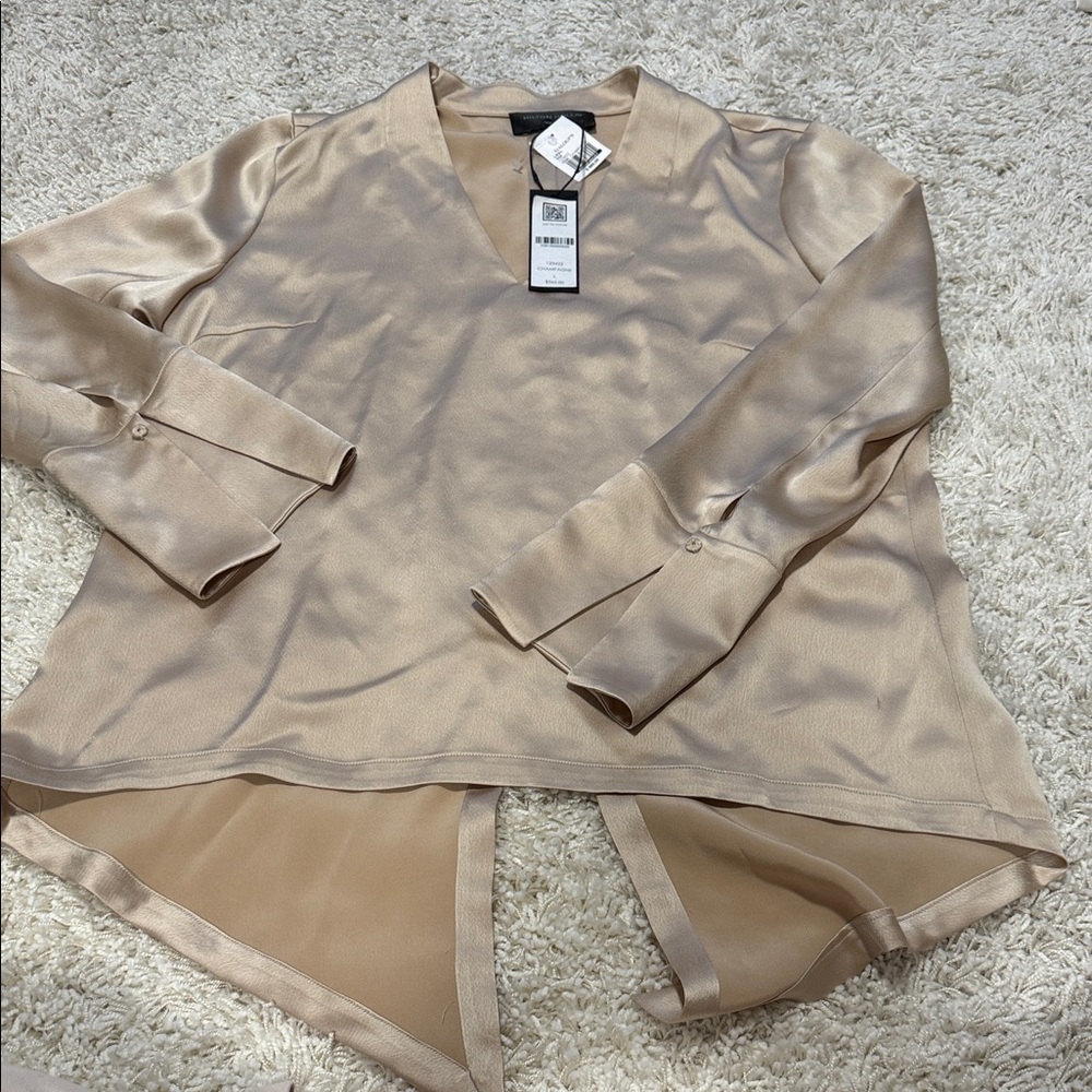Hilton Hollis Champagne Satin Blouse